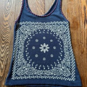 Nick & Mo Blue Graphic Tank Top